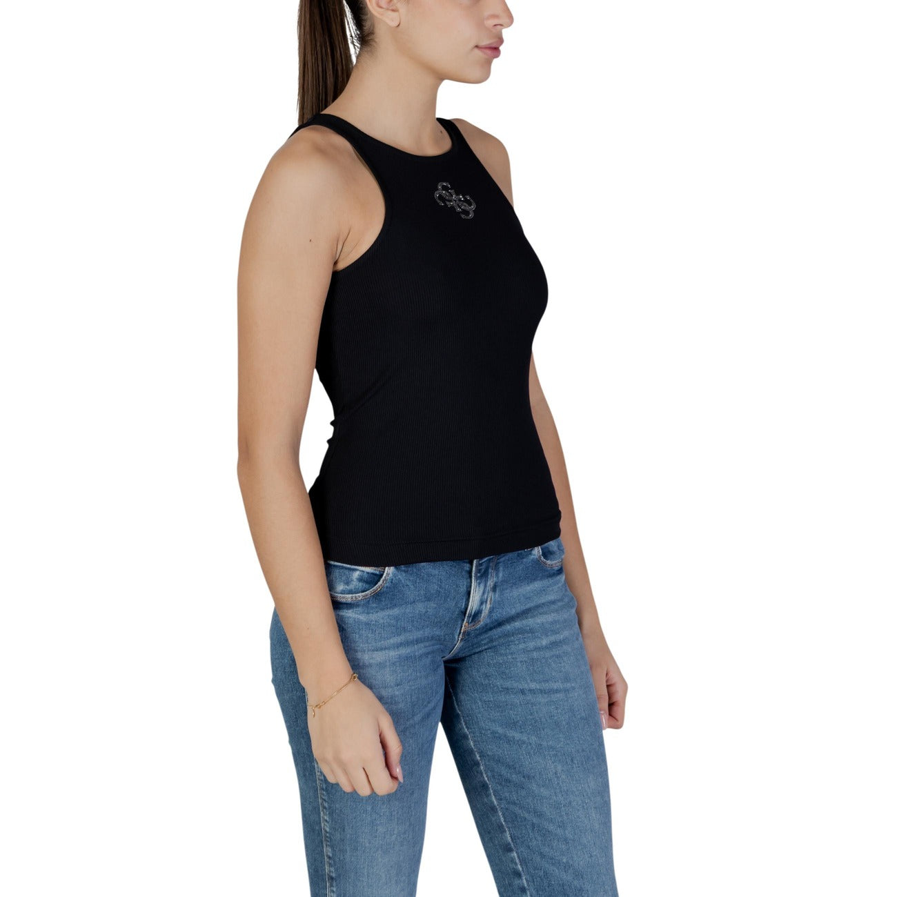Guess Mouwloze Top Dames Zwart