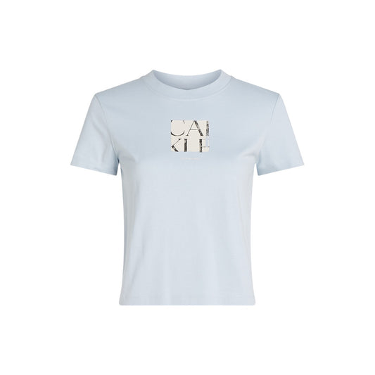 Calvin Klein Jeans Print T-shirt Dames Lichtblauw