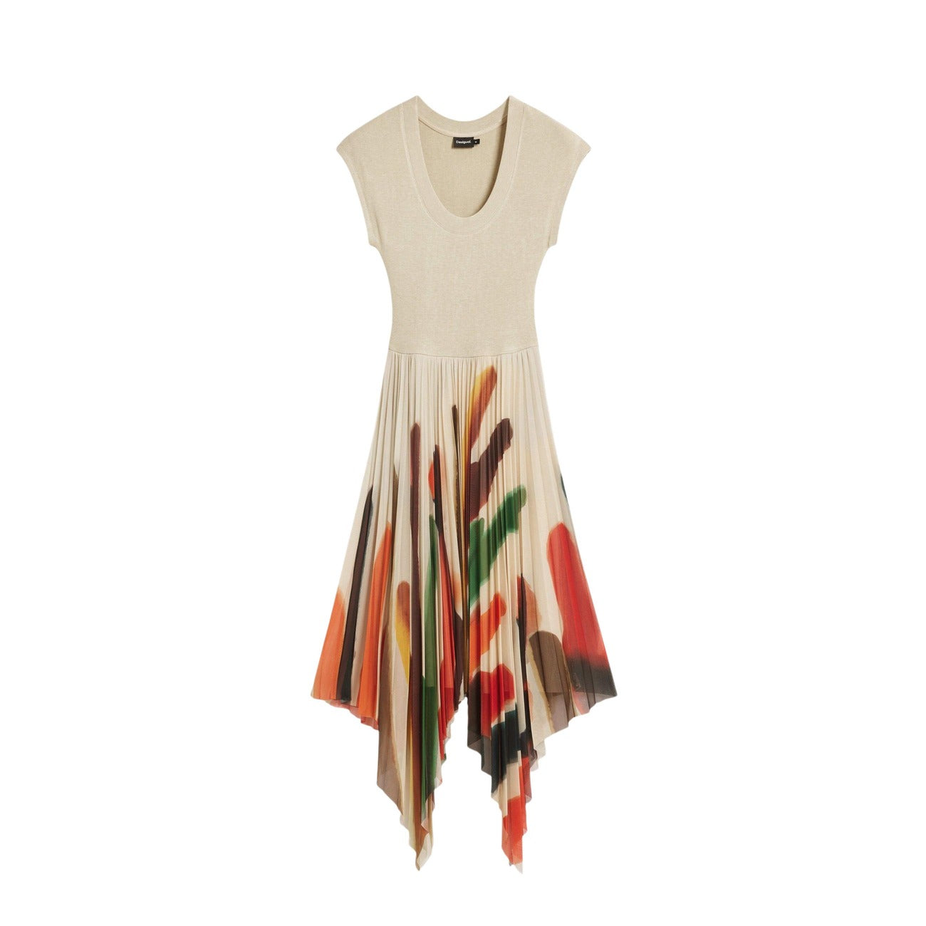 Desigual Print Jurk Dames Beige