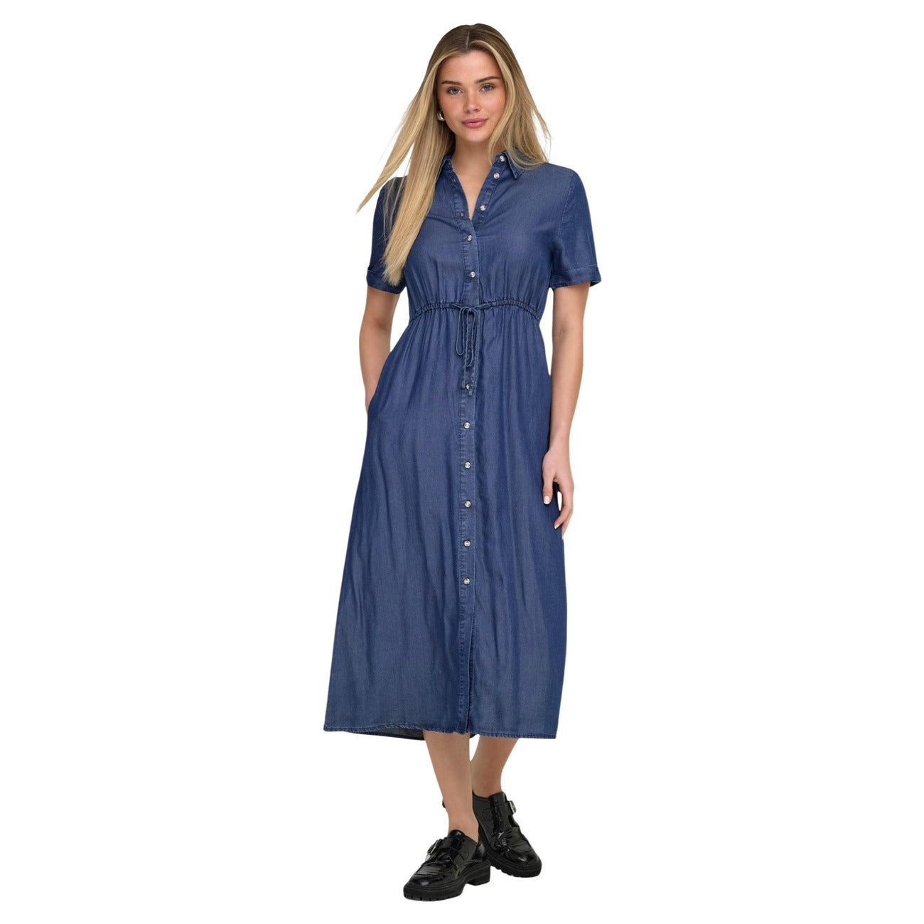 Only Elegante Jurk Dames Blauw