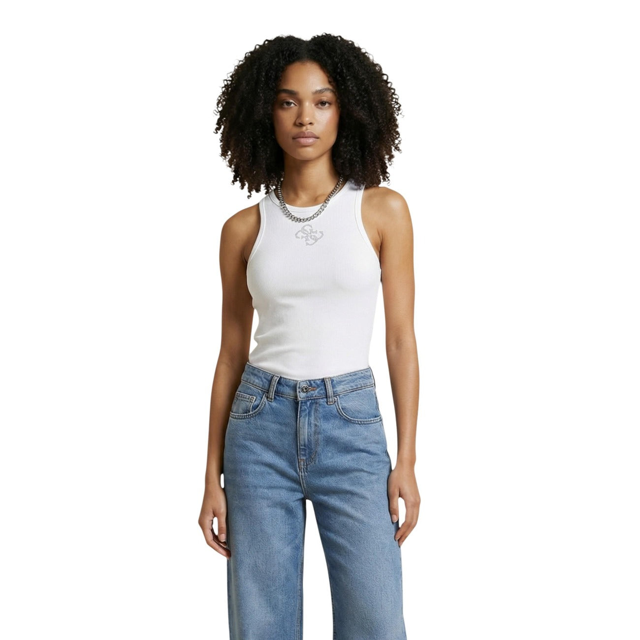 Guess Mouwloze Top Dames Zwart