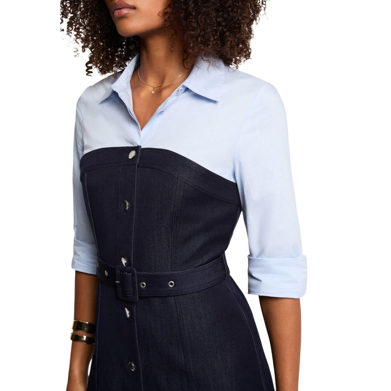Morgan De Toi Elegante Jurk Dames Blauw