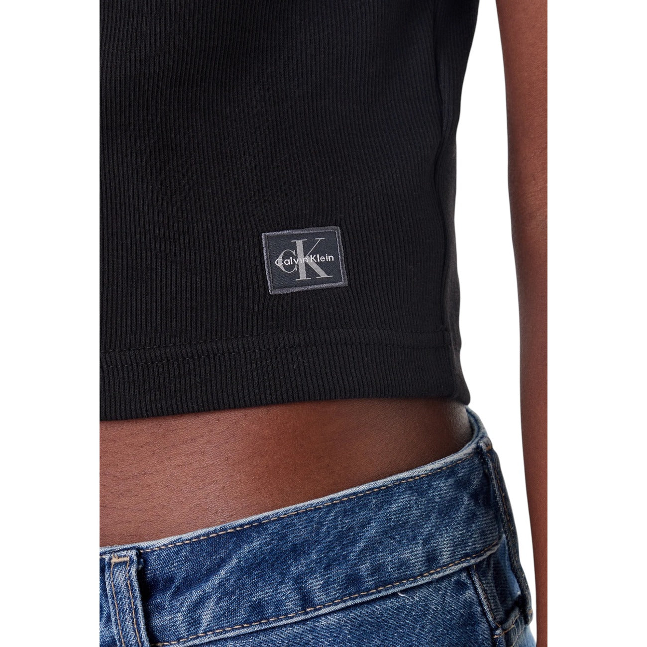 Calvin Klein Jeans V-hals T-shirt Dames Zwart