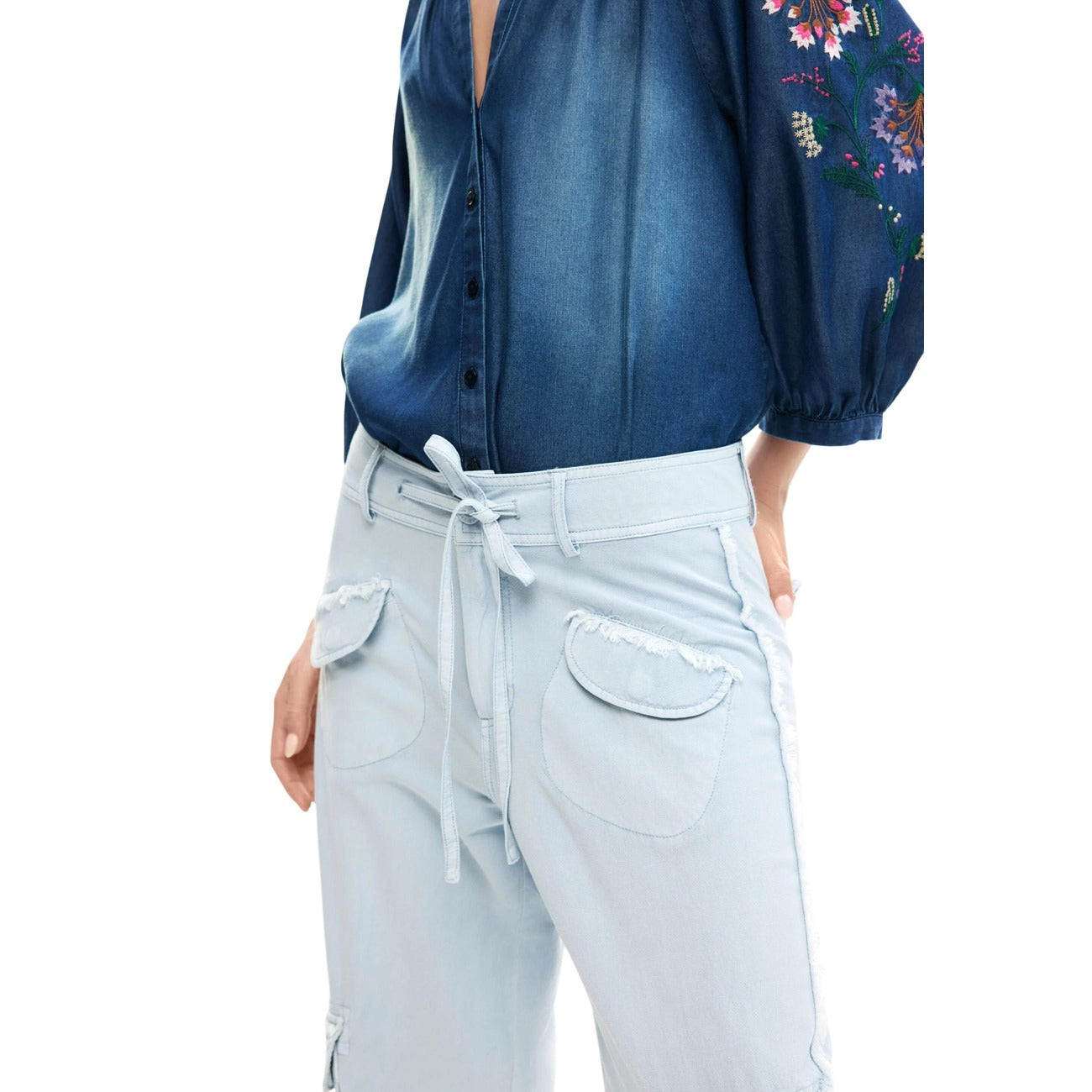 Desigual Broek Dames Lichtblauw