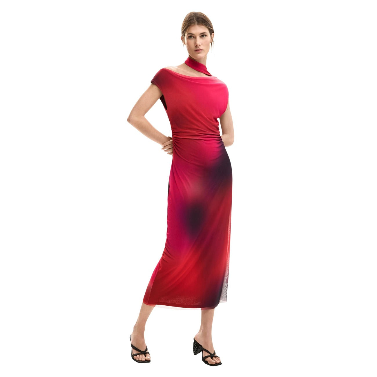 Desigual Mouwloze Jurk Dames Fuchsia