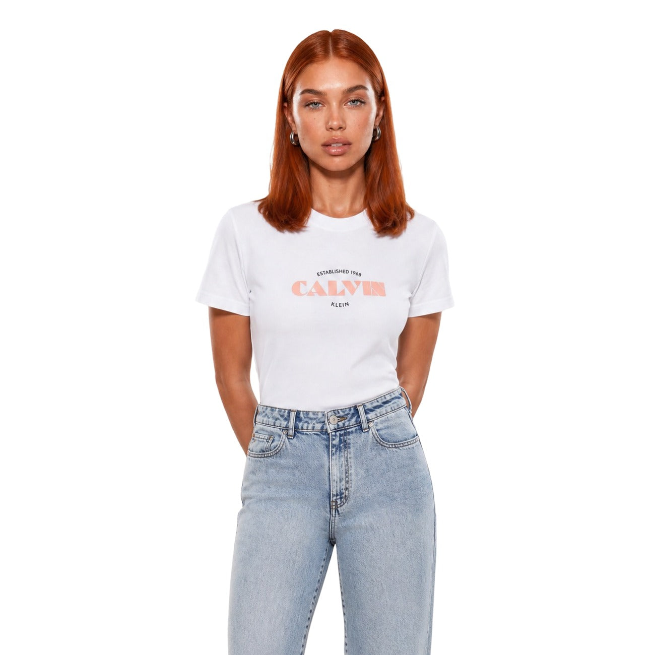 Calvin Klein Jeans T-shirt Dames Wit