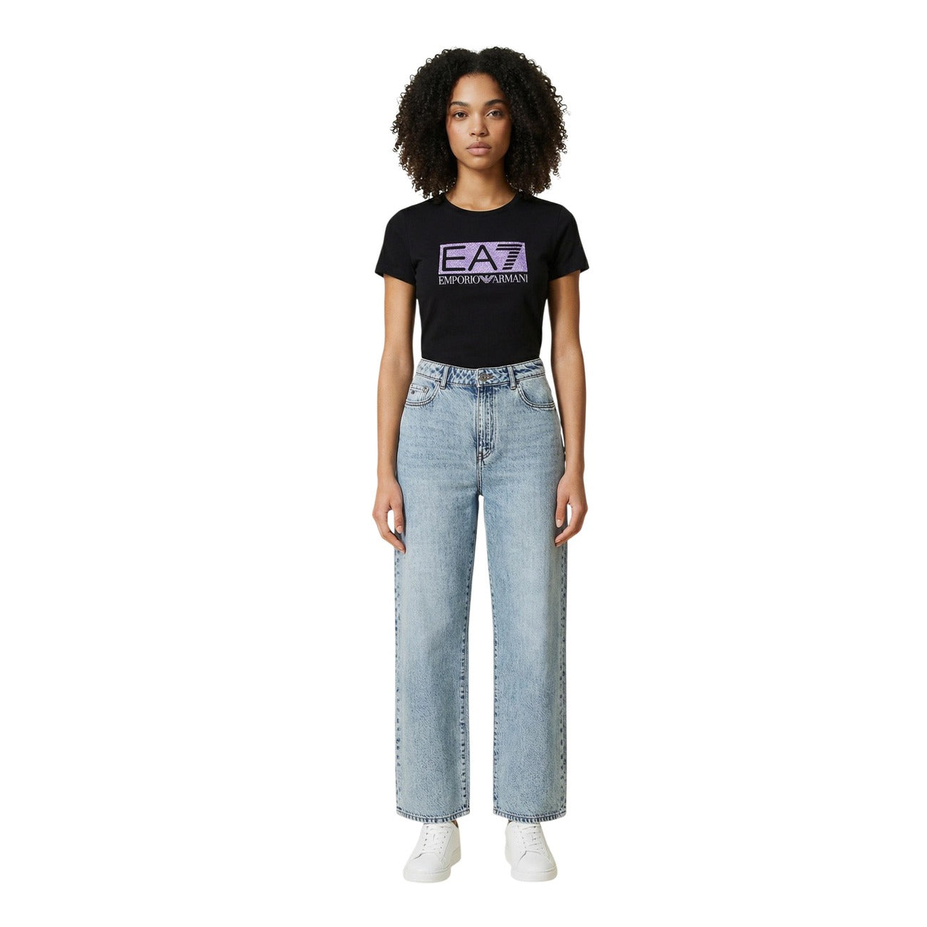 EA7 T-shirt Dames Zwart