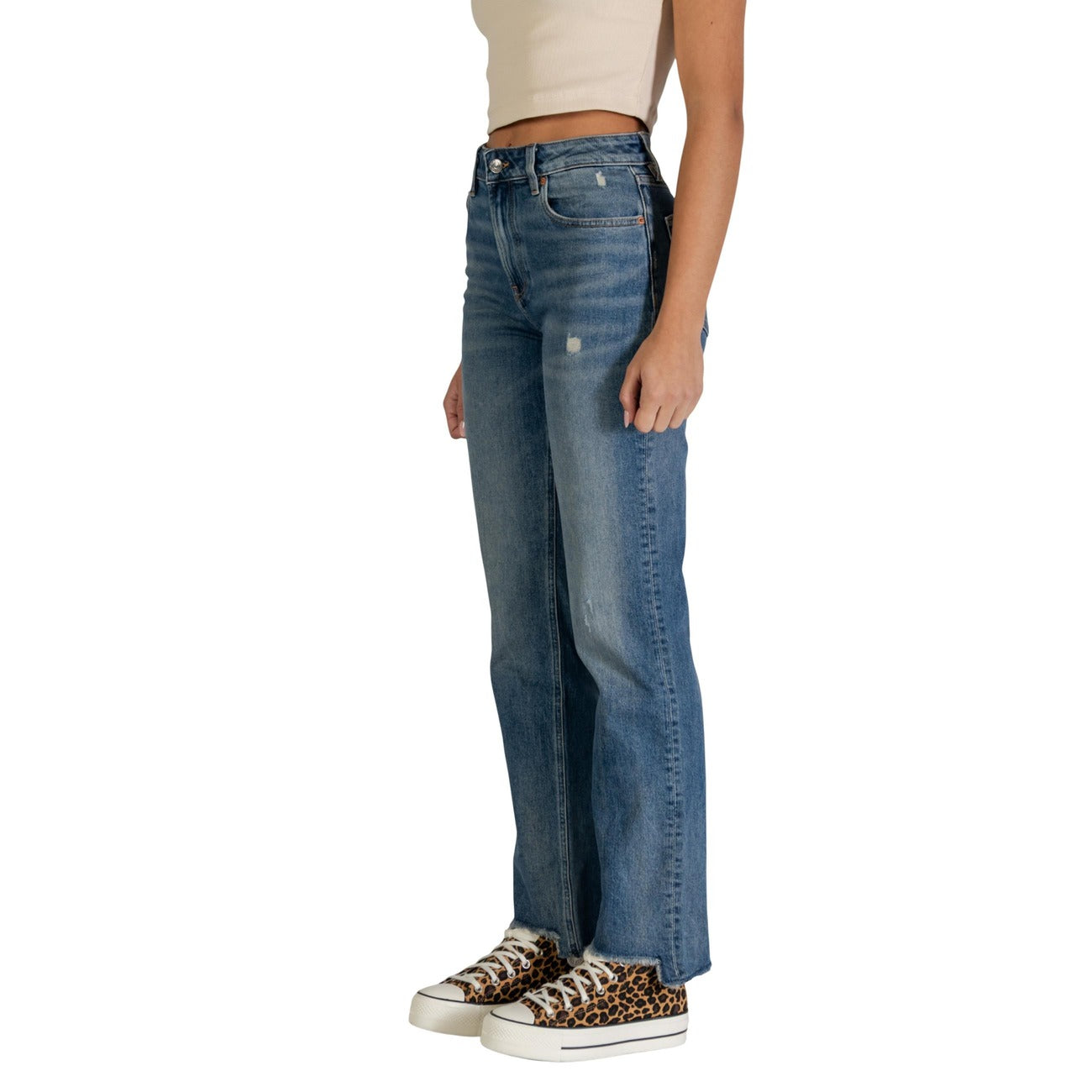 Calvin Klein Gesleten Jeans Dames Lichtblauw