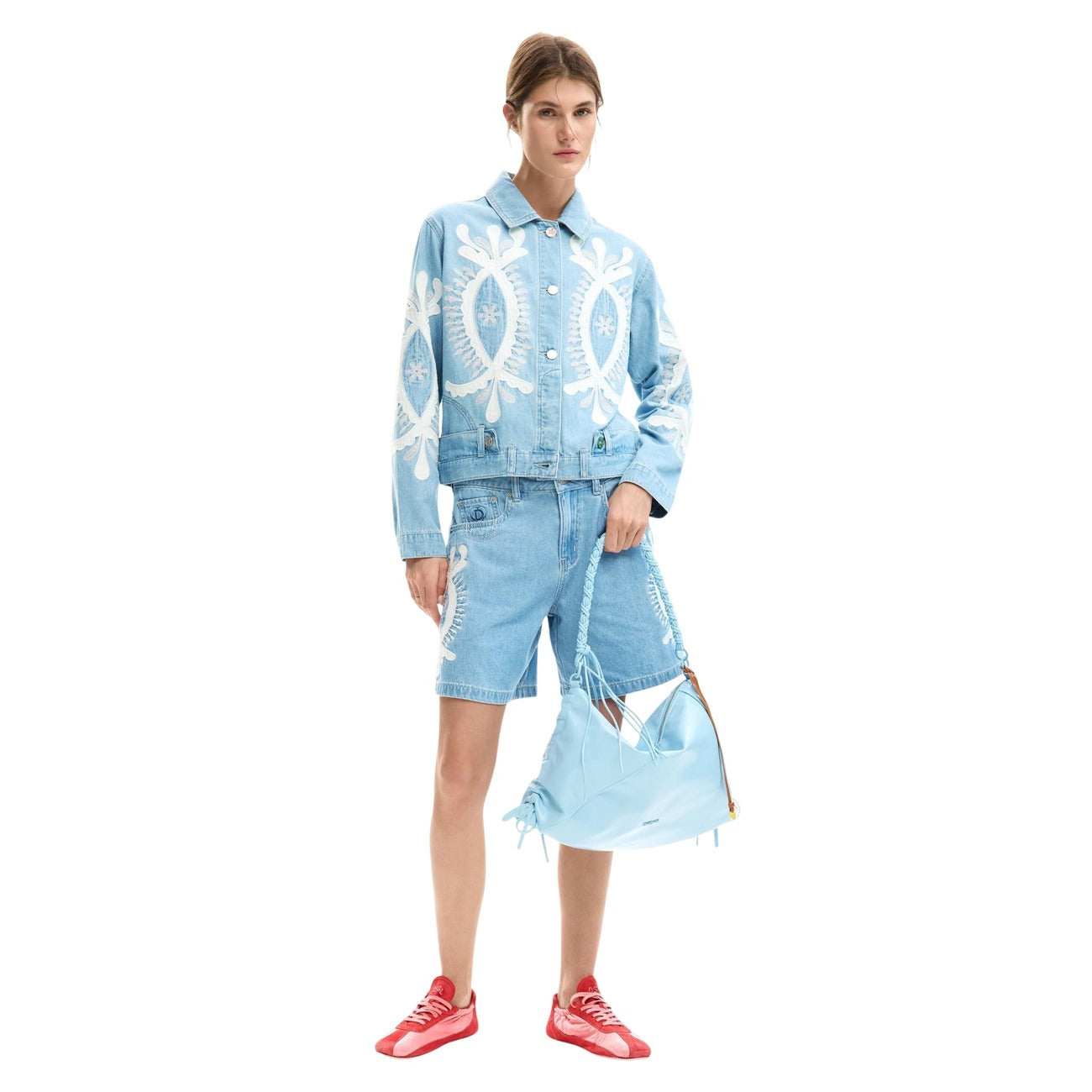 Desigual Print Jack Dames Lichtblauw