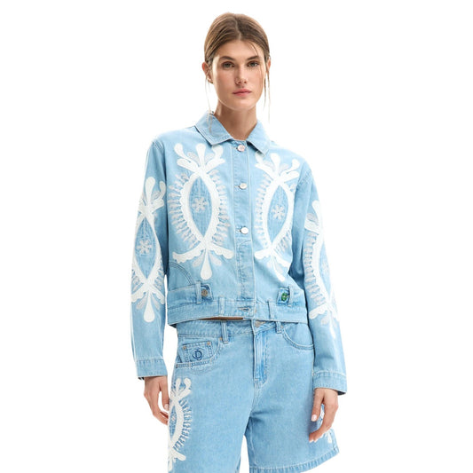 Desigual Print Jack Dames Lichtblauw