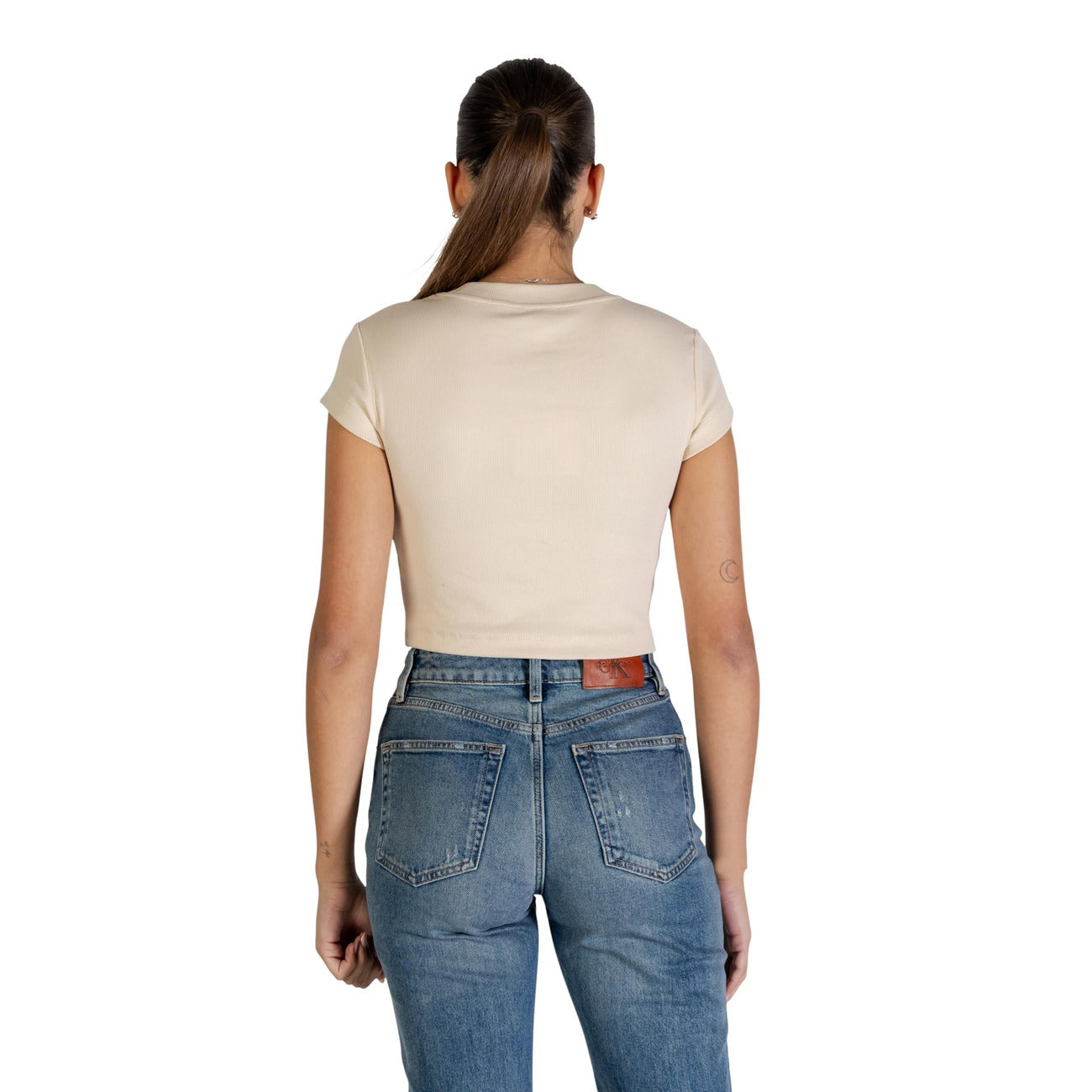 Calvin Klein Jeans T-shirt Dames Beige
