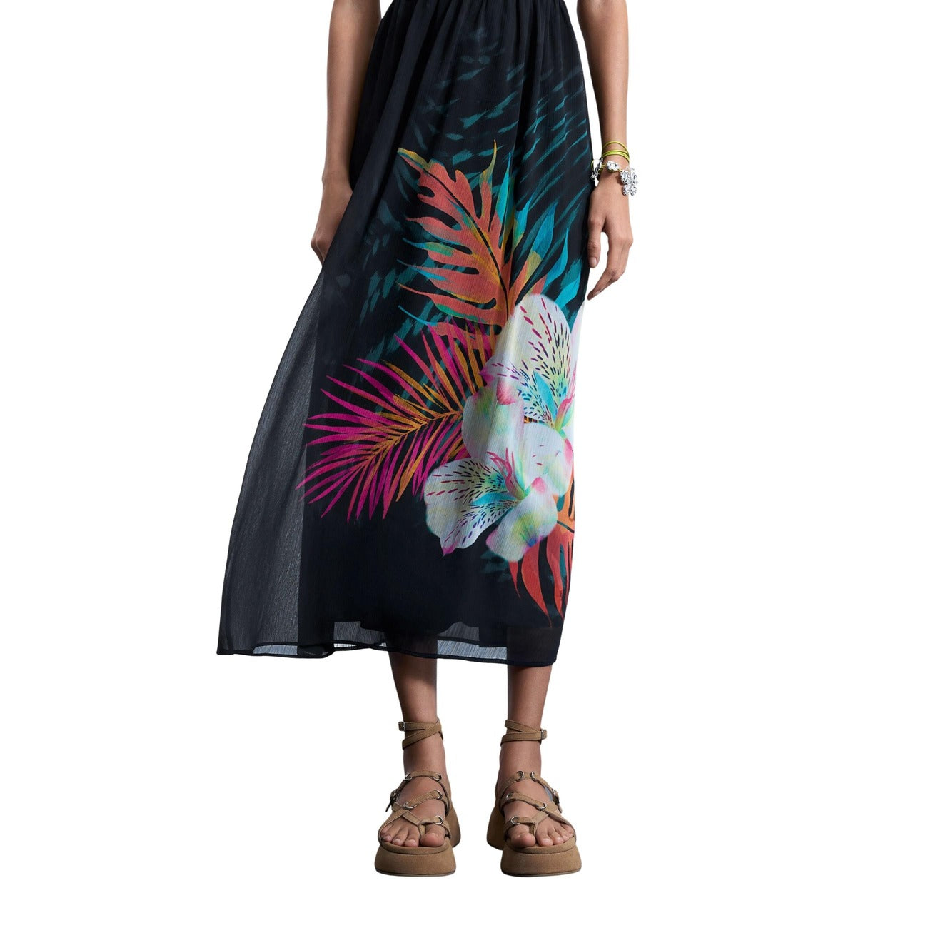 Desigual Epaullet Jurk Dames Zwart