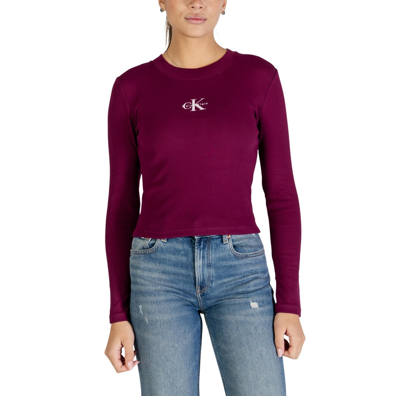 Calvin Klein Jeans Trui Dames Wijnrood