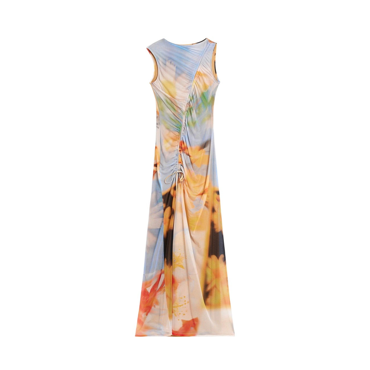 Desigual Mouwloze Bloemenjurk Dames Oranje