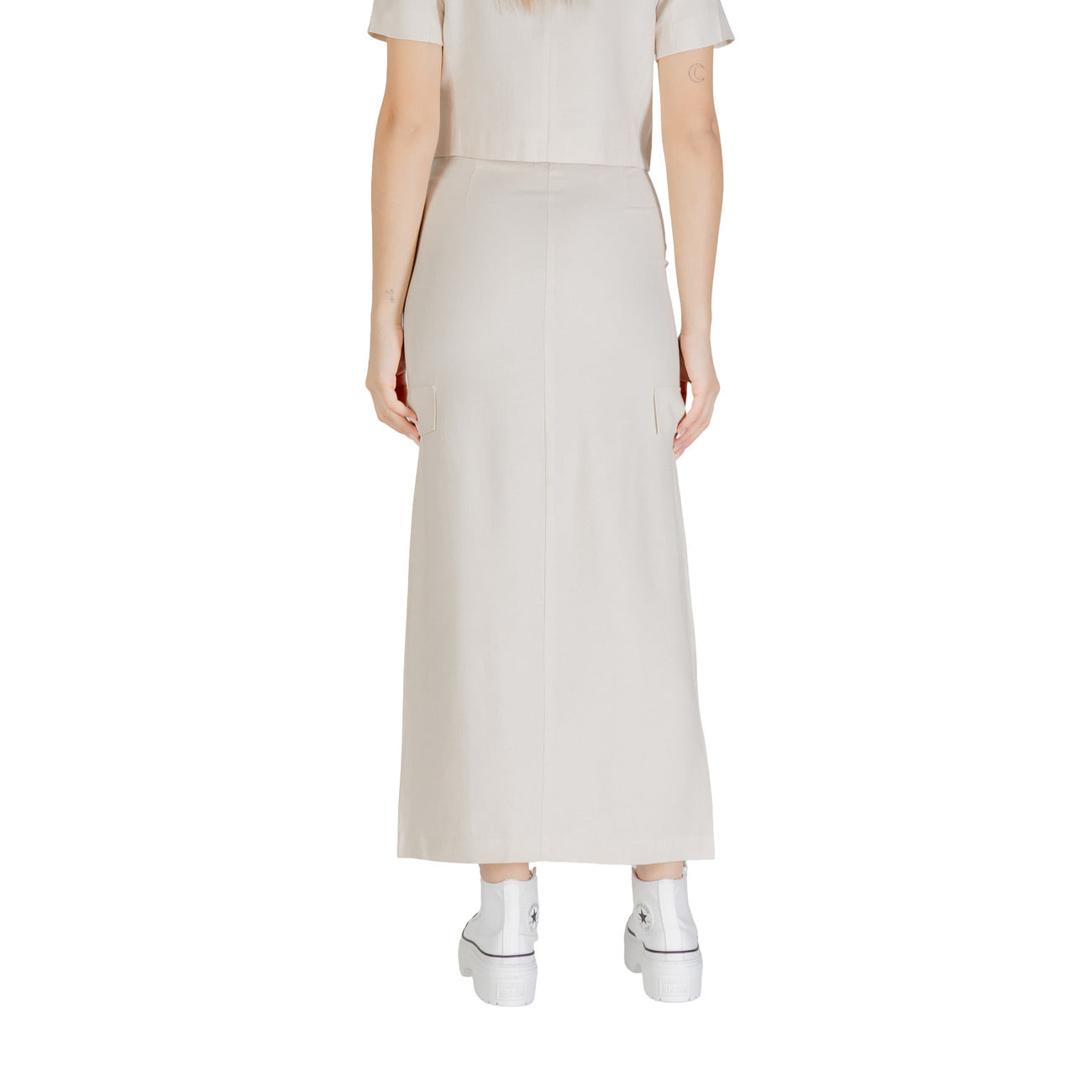 Jacqueline De Yong Maxi Rok Dames Ecru