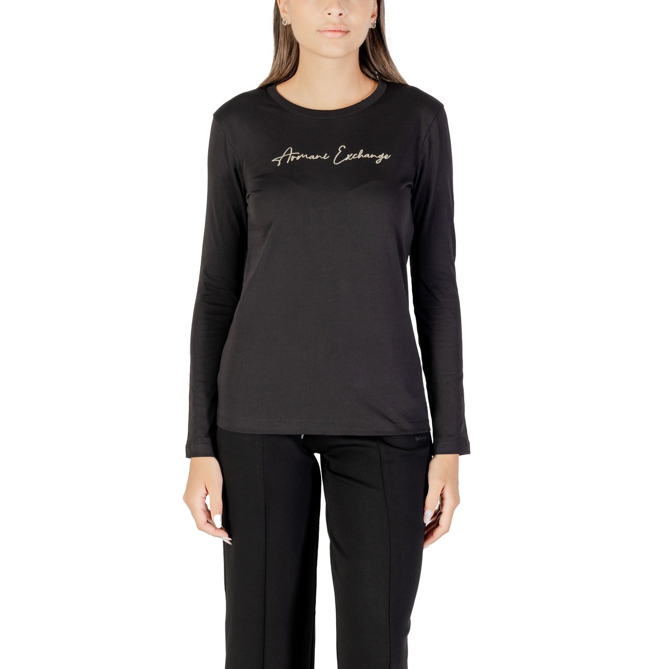 Armani Exchange T-shirt Dames Zwart