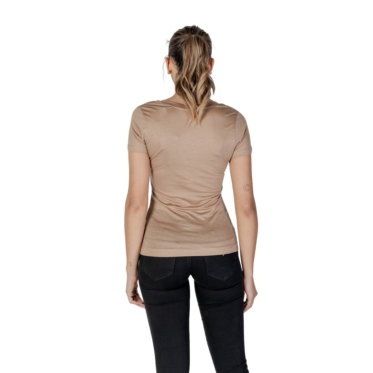 Guess V-hals T-shirt Dames Beige