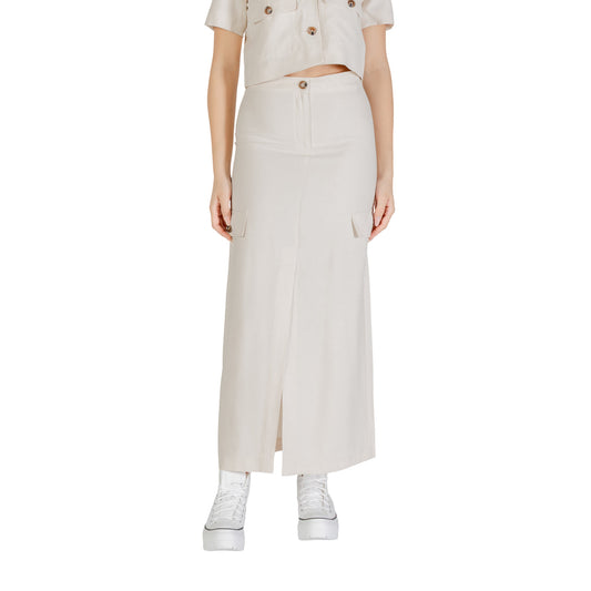 Jacqueline De Yong Maxi Rok Dames Ecru