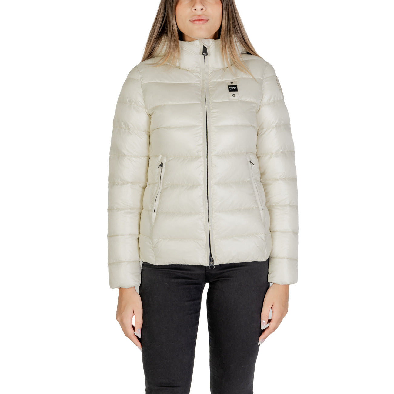 Blauer Windjack Dames Wit