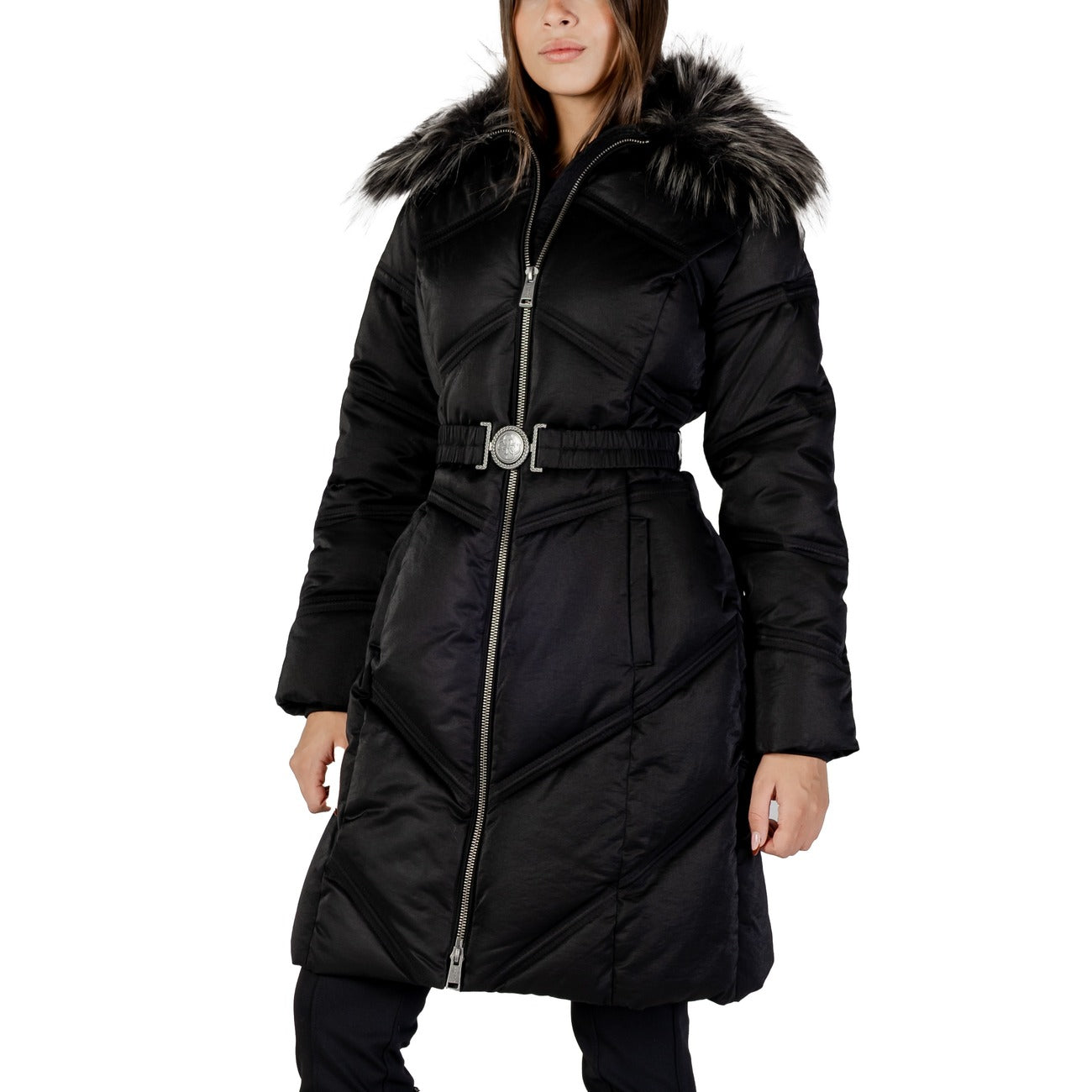 Guess Windjack Dames Zwart – Katoen Mix & Voorzakken