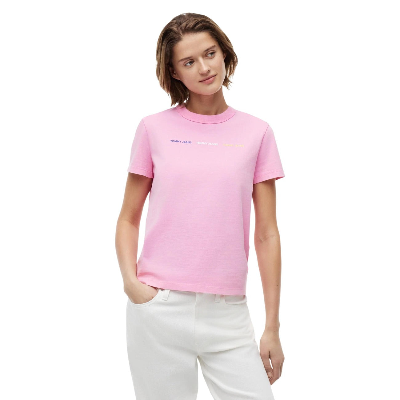 Tommy Hilfiger Jeans T-shirt Dames Roze