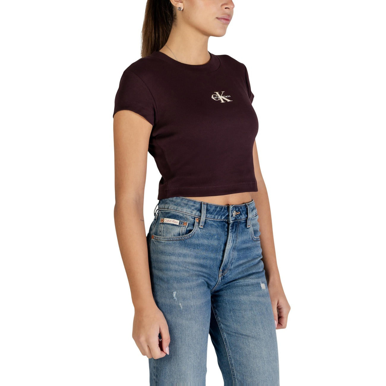 Calvin Klein Jeans T-shirt Dames Bruin
