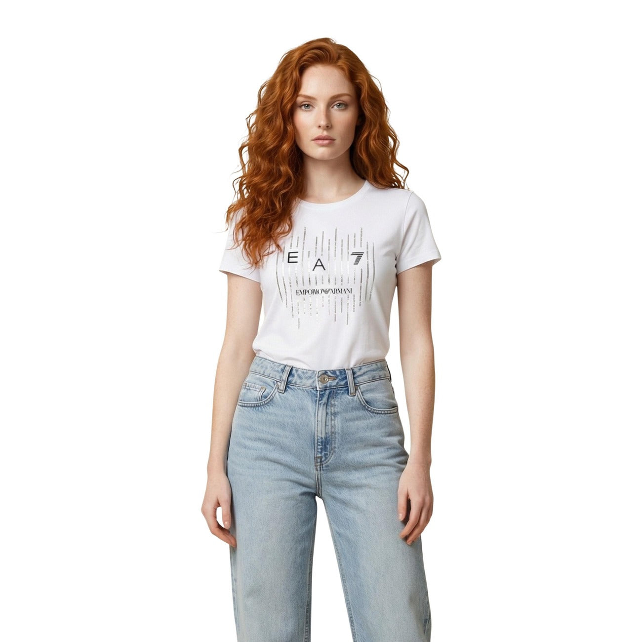 EA7 T-shirt Dames Wit