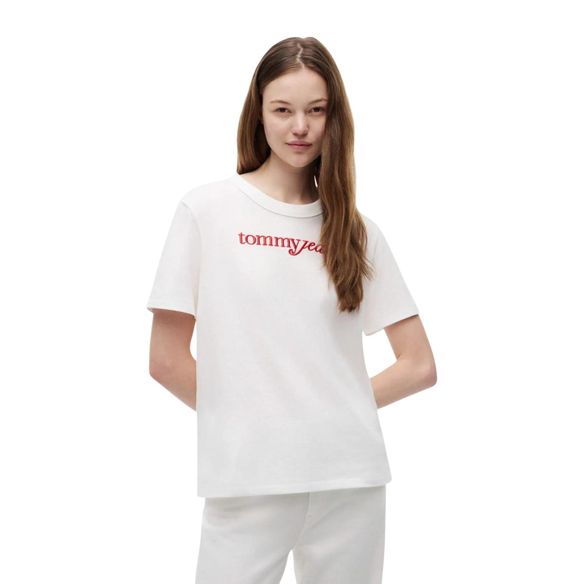 Tommy Hilfiger Jeans T-shirt Dames Wit