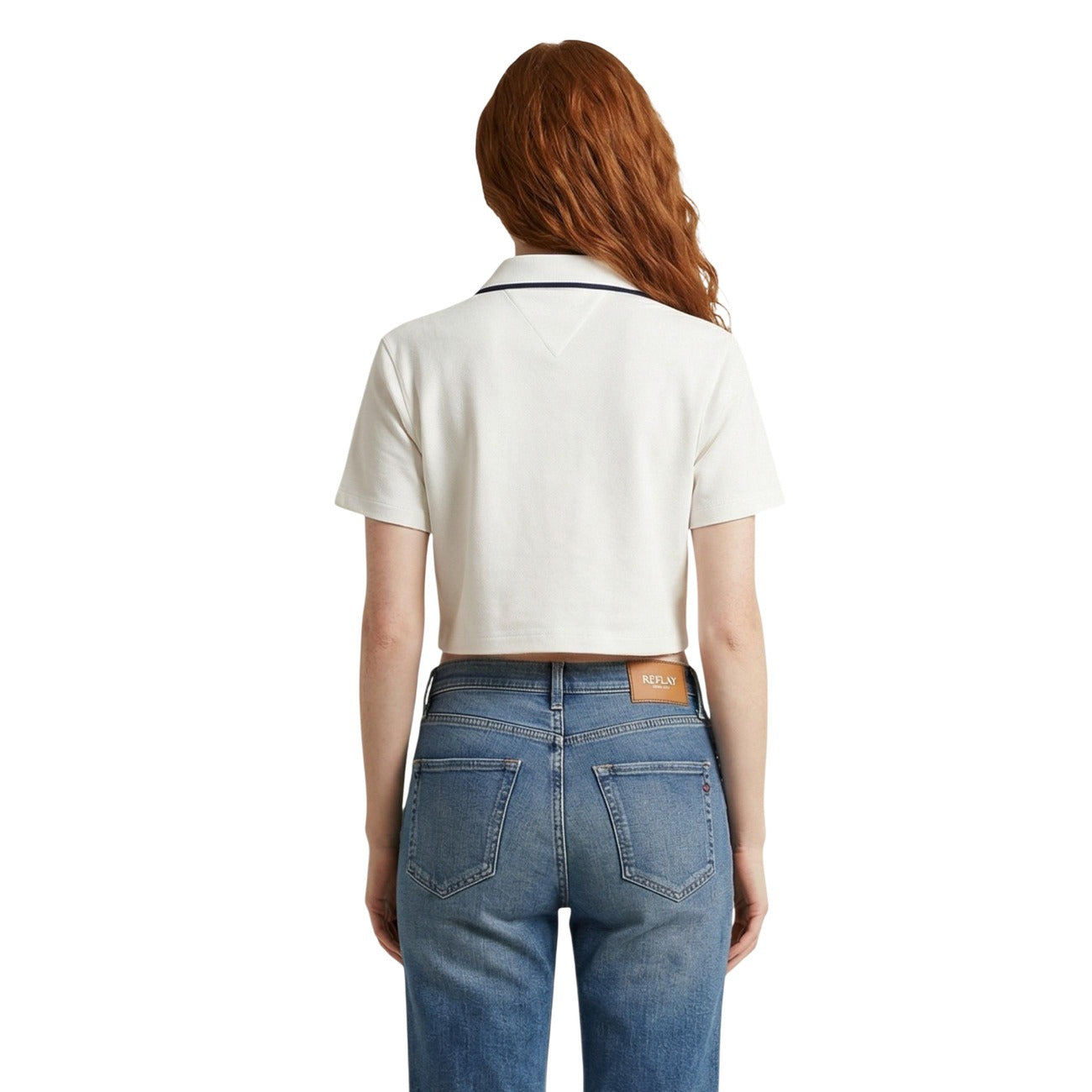 Tommy Hilfiger Jeans Polo Top Dames Wit