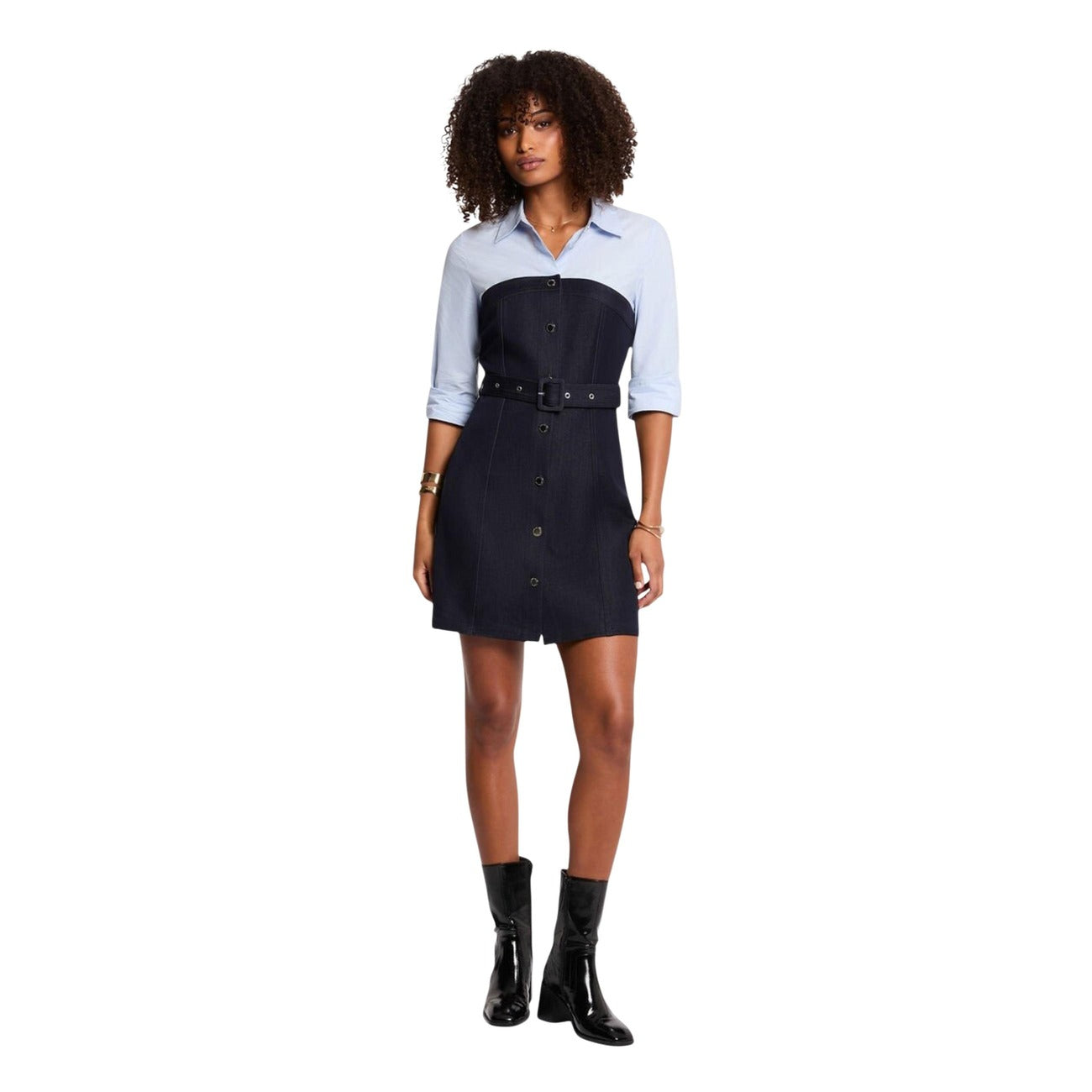 Morgan De Toi Elegante Jurk Dames Blauw