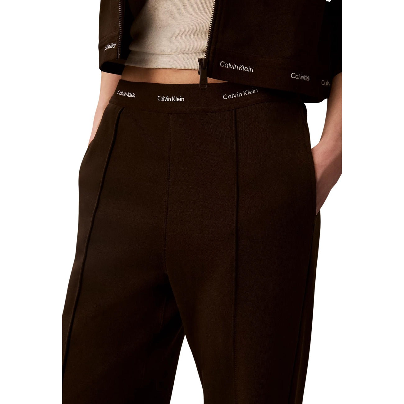 Calvin Klein Jeans Broek Dames Bruin