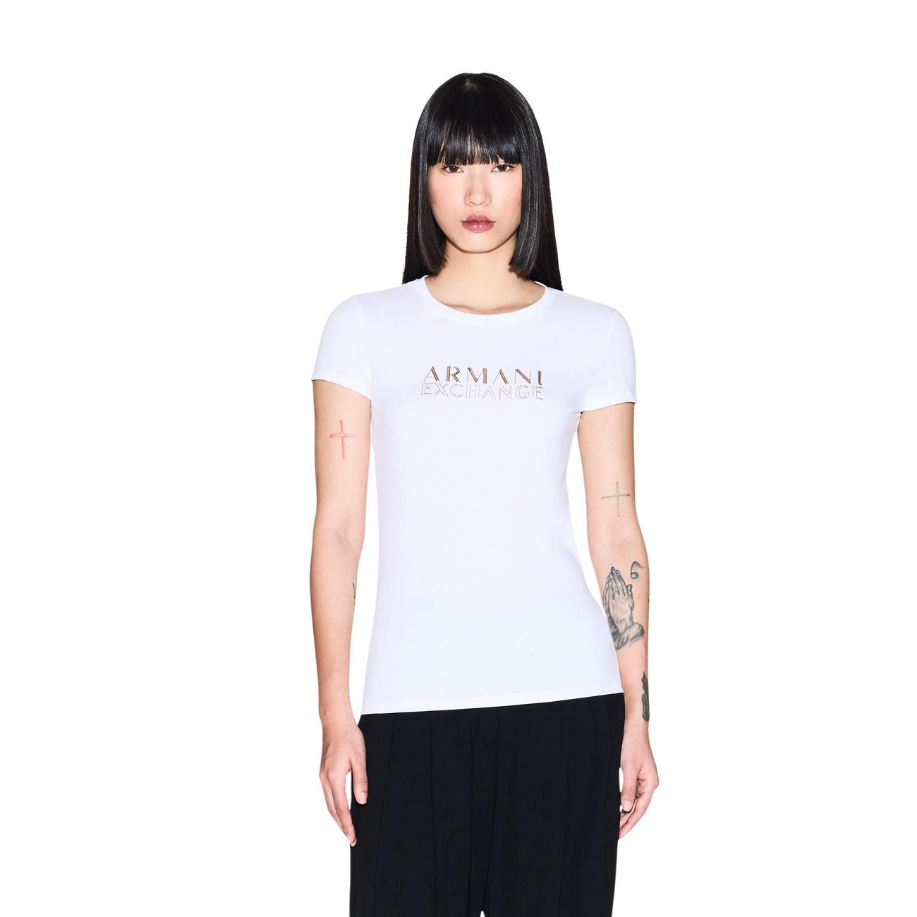 Armani Exchange T-shirt Dames Wit