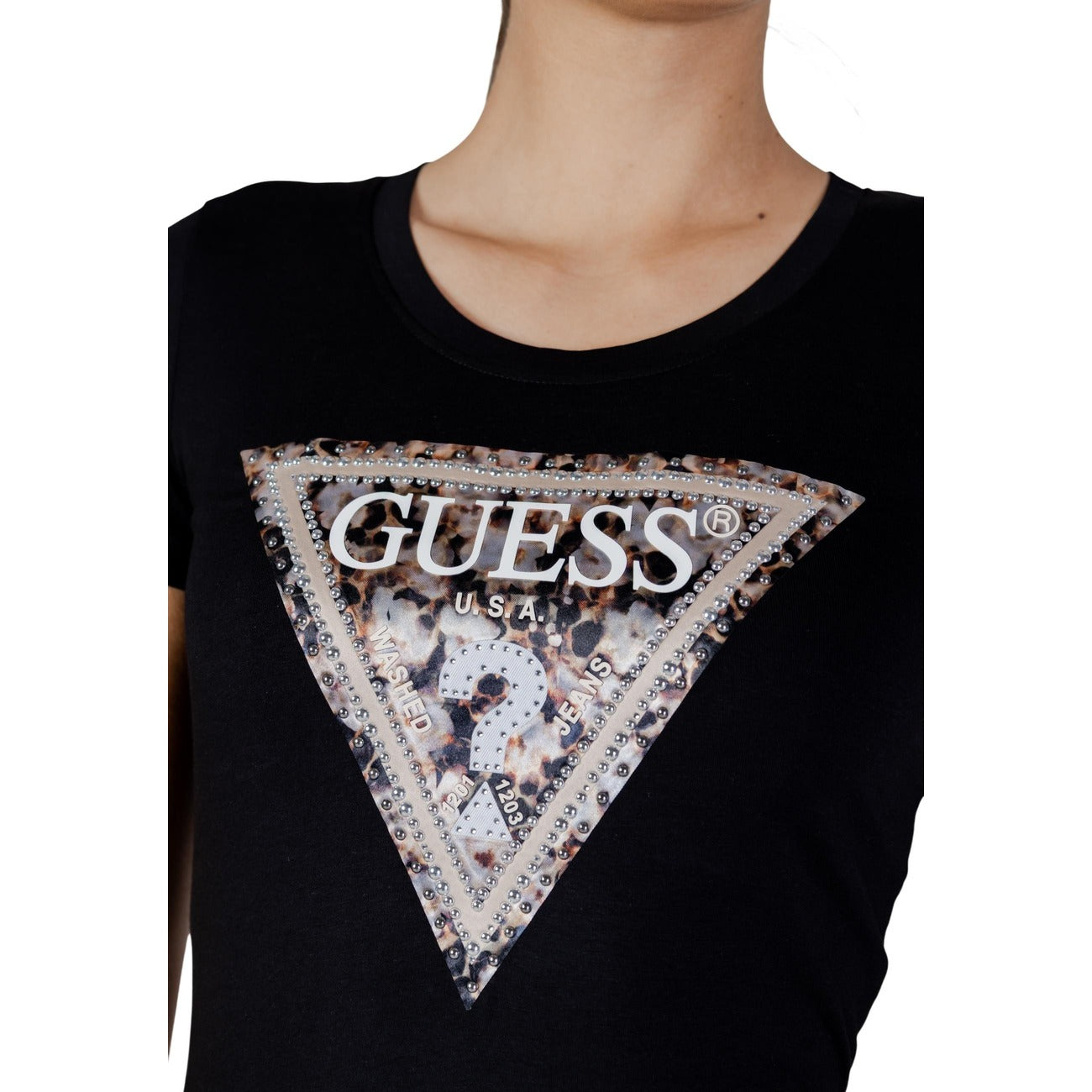 Guess T-shirt Dames Zwart