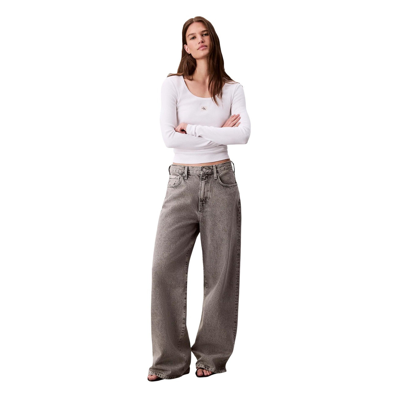 Calvin Klein Jeans T-shirt Dames Wit