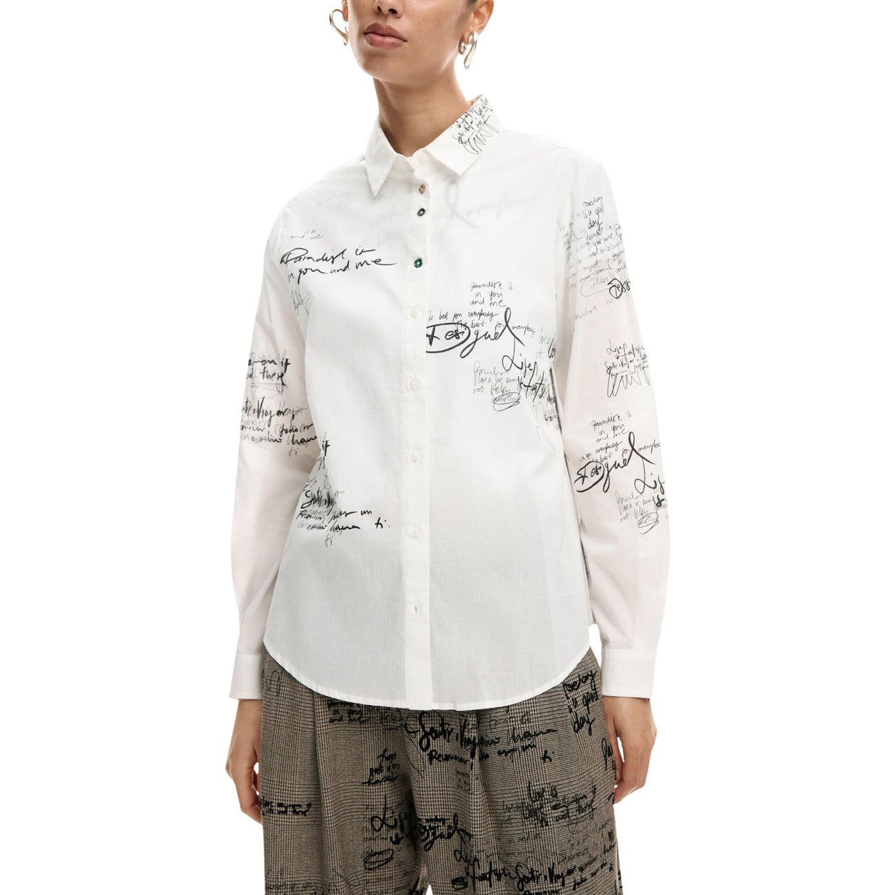 Desigual Gestreepte Blouse Dames Wit