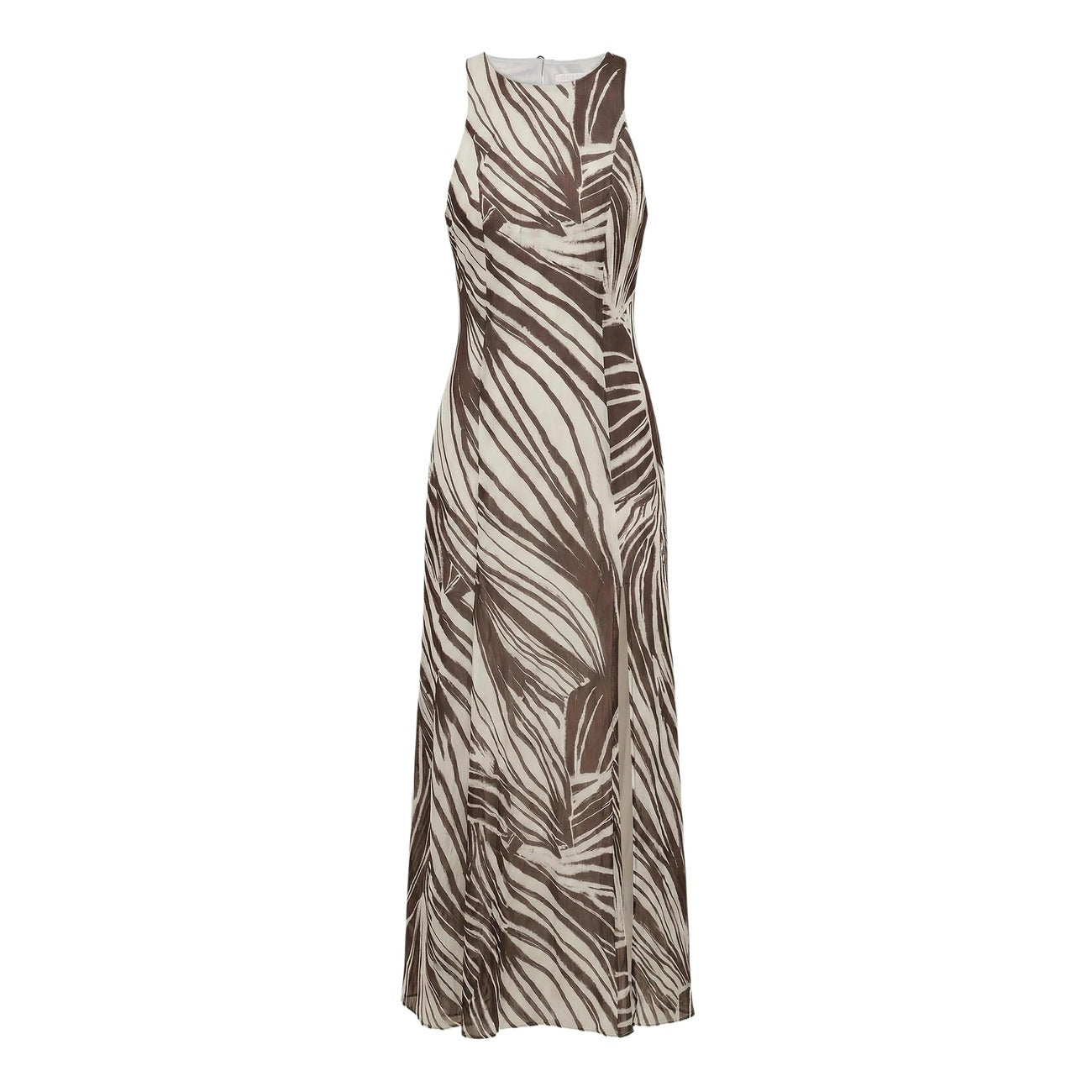 Guess Mouwloze Jurk Dames Bruin Print