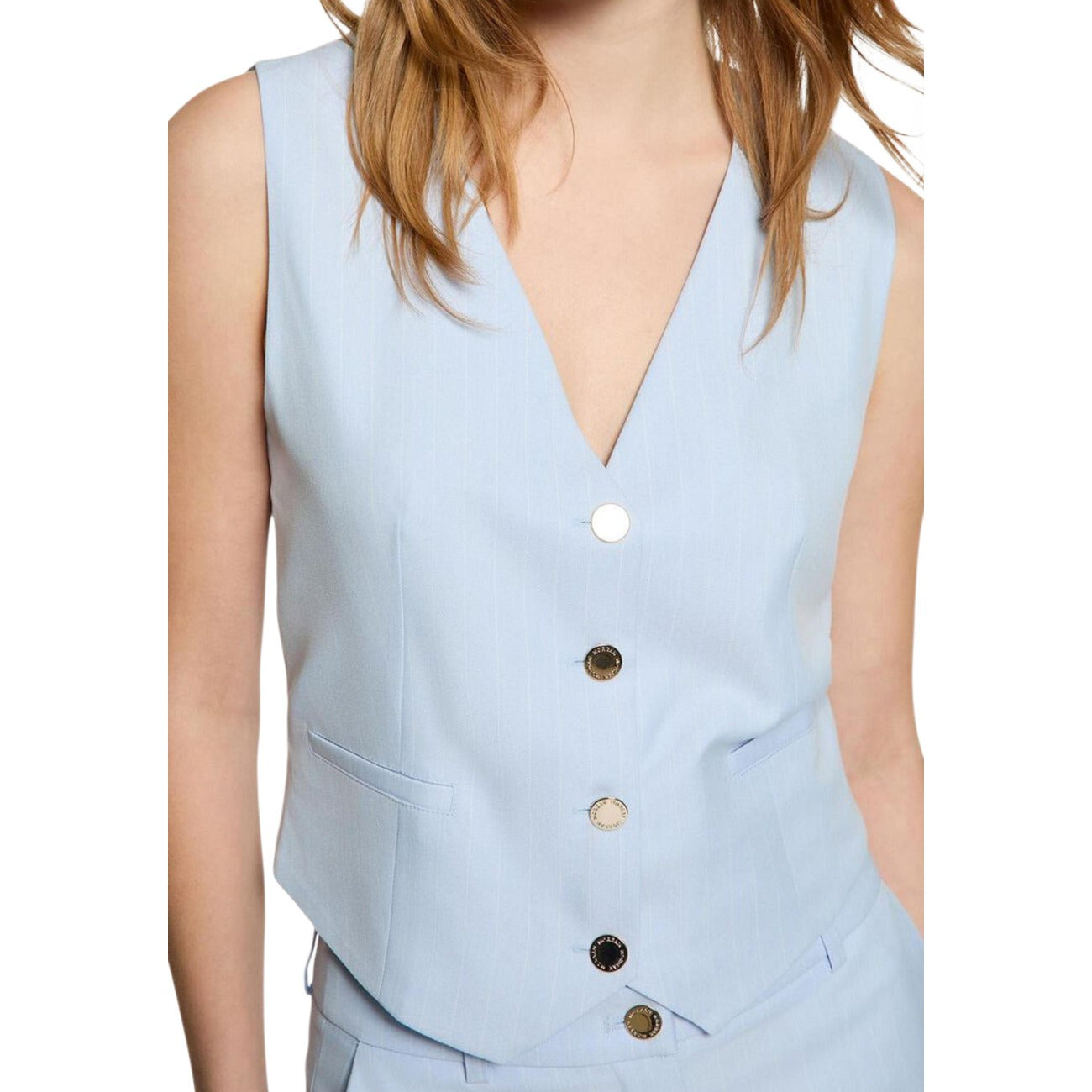 Morgan De Toi Gilet Dames Lichtblauw