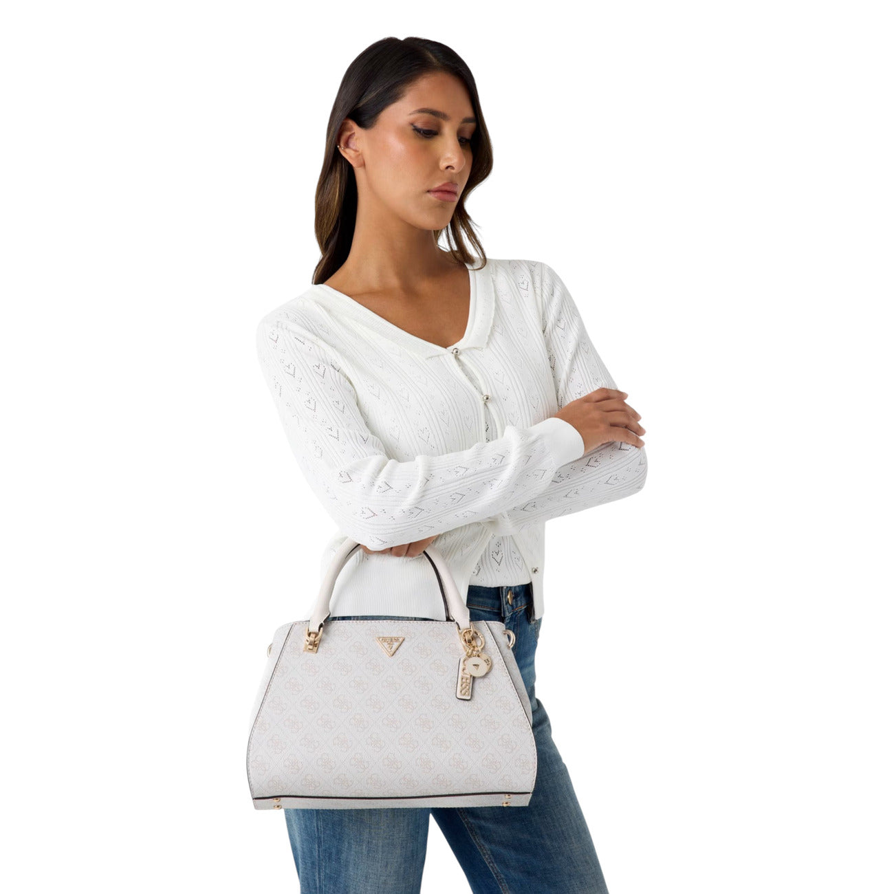Guess Handtas Dames Wit Nepleer