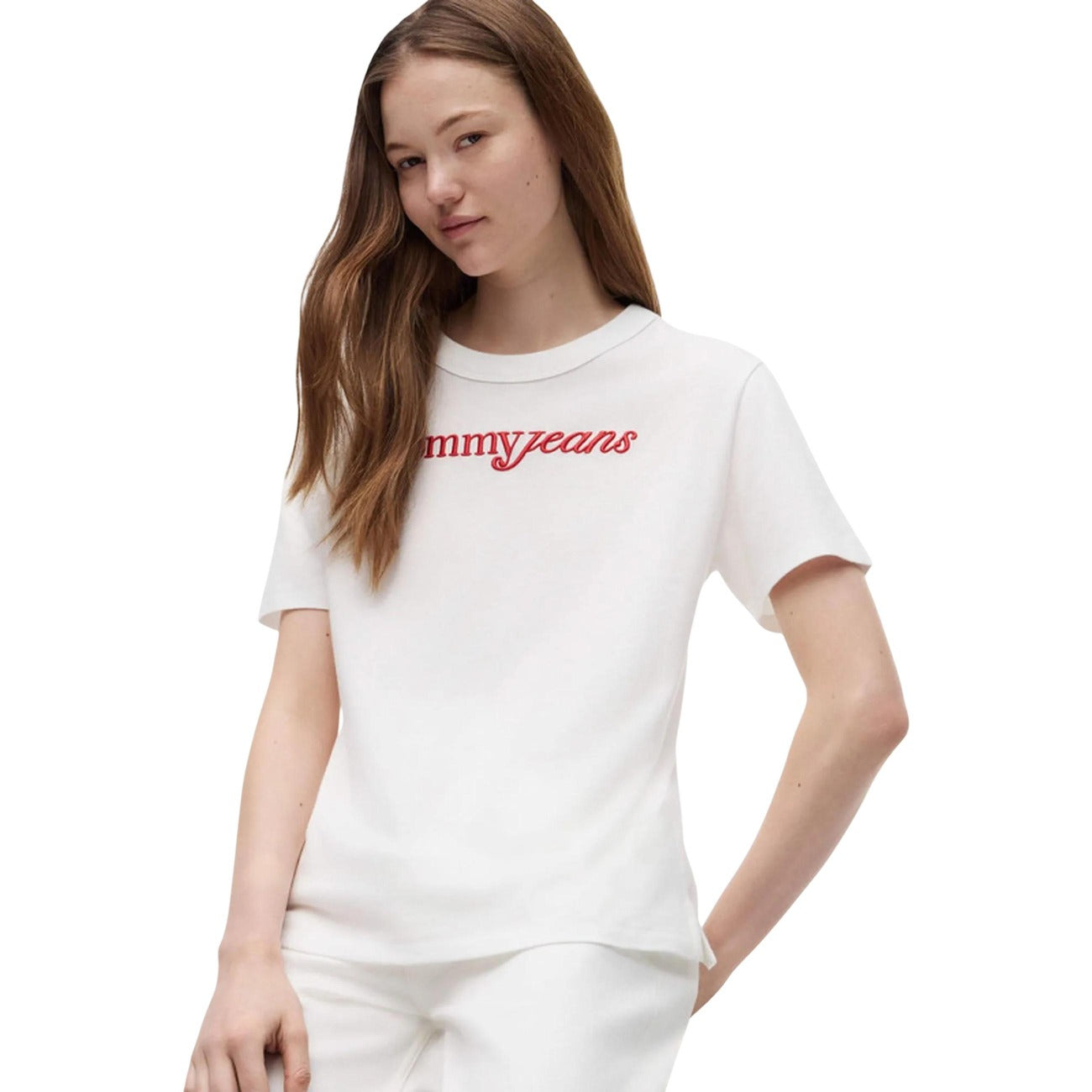 Tommy Hilfiger Jeans T-shirt Dames Wit