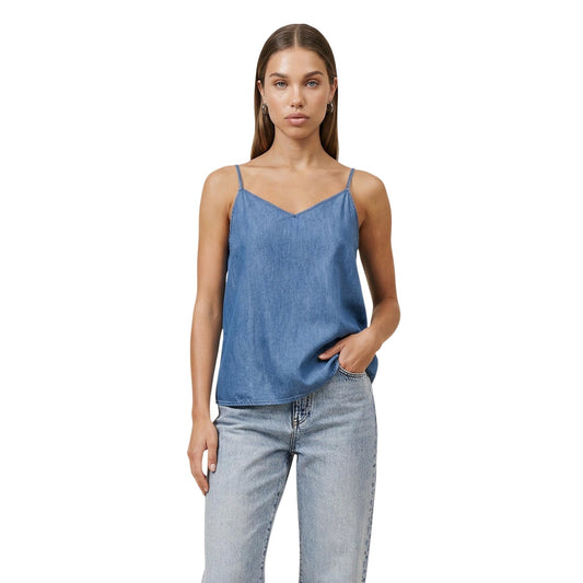 Only Vest Dames Blauw Denim