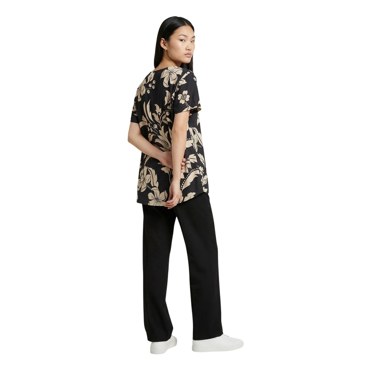 Jacqueline De Yong Bloemen Blouse Dames Zwart
