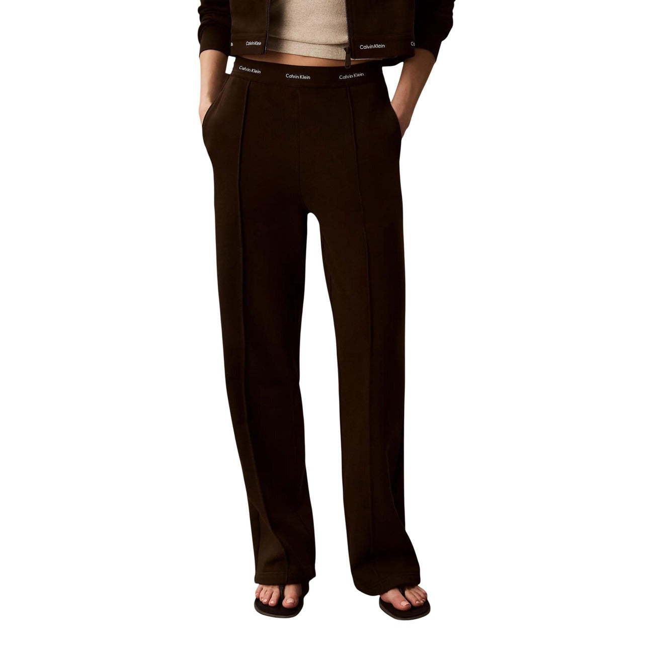 Calvin Klein Jeans Broek Dames Bruin
