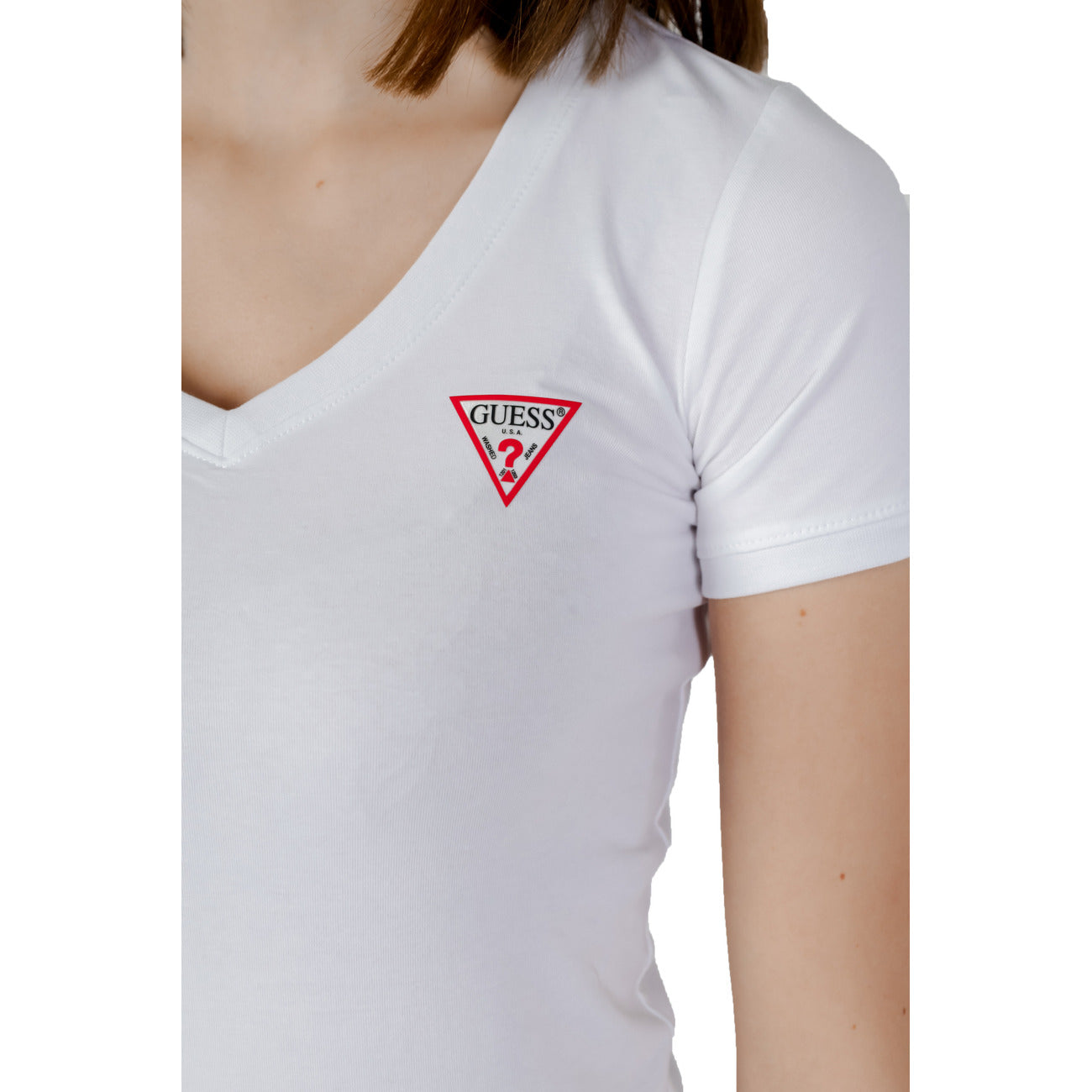 Guess Print T-shirt Dames Wit