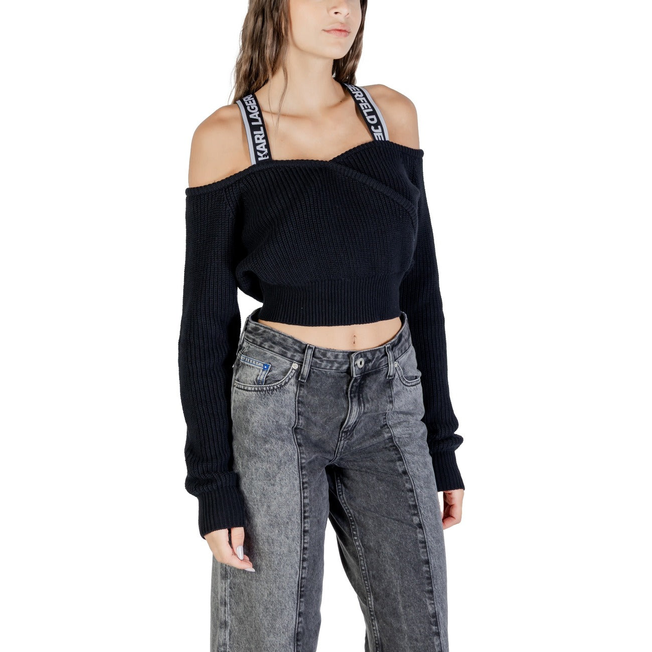 Karl Lagerfeld Jeans Wollen Trui Dames Zwart