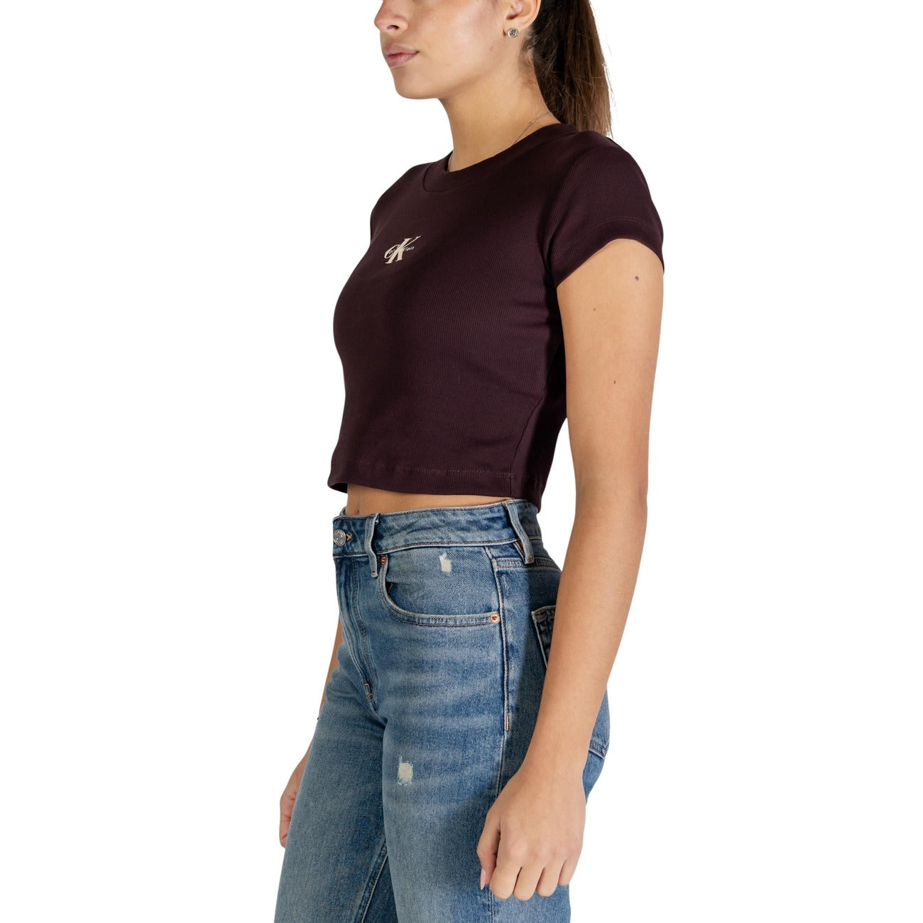 Calvin Klein Jeans T-shirt Dames Bruin