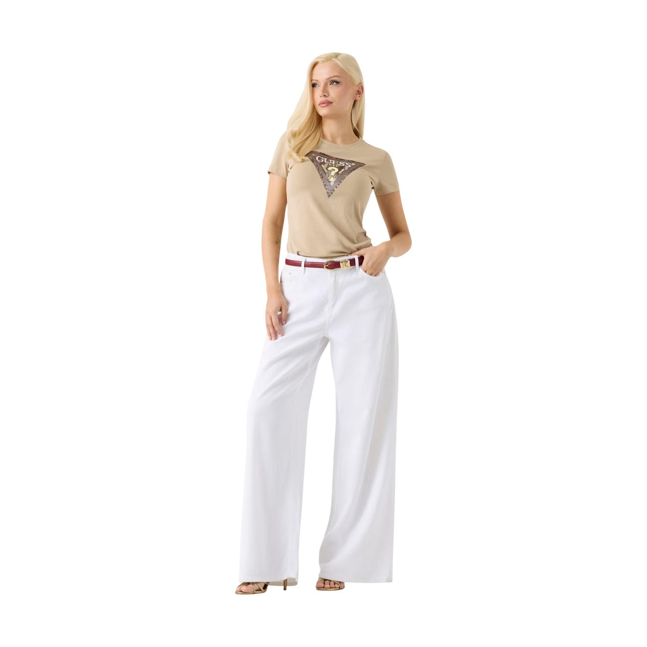 Guess T-shirt Dames Beige
