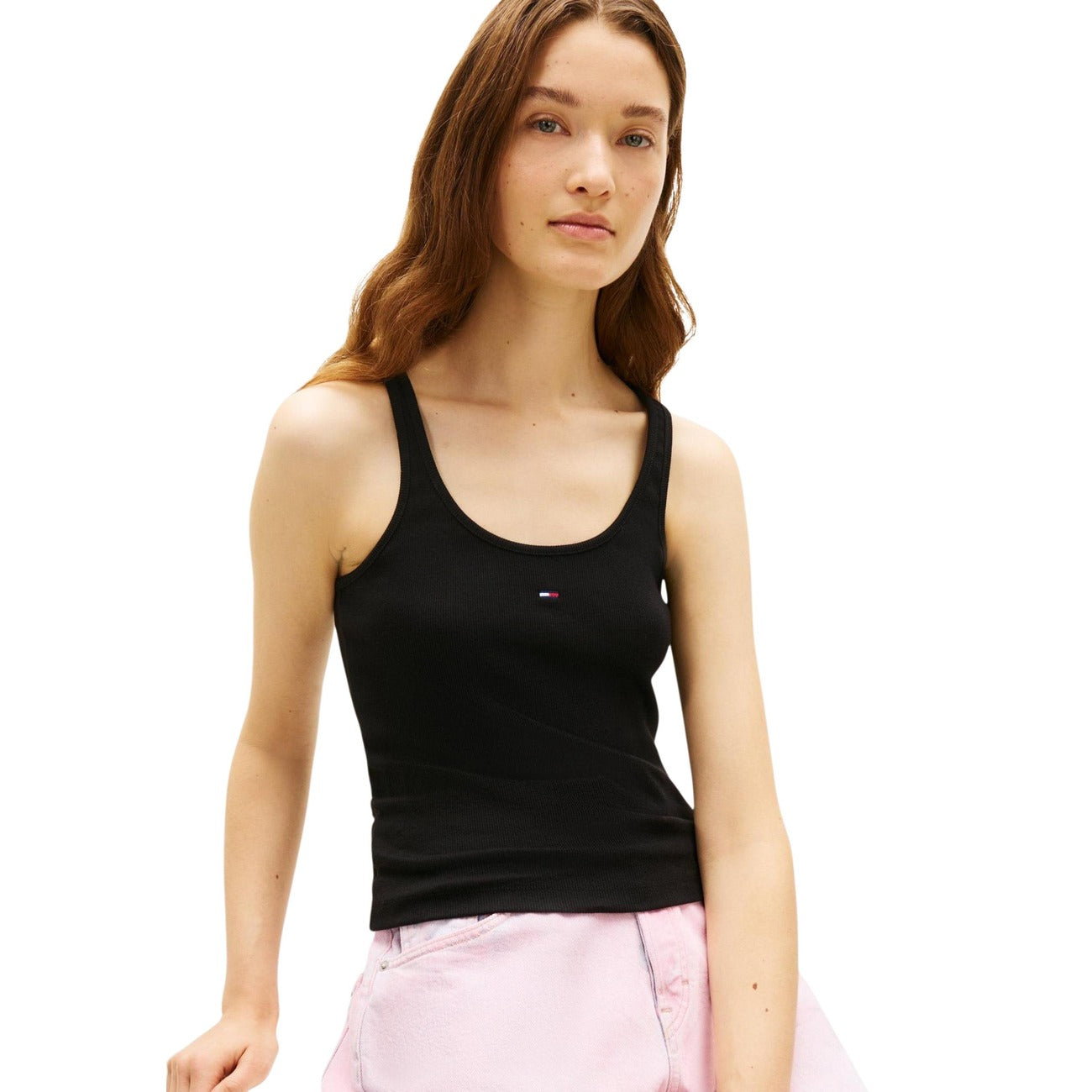 Tommy Hilfiger Jeans Tanktop Dames Zwart