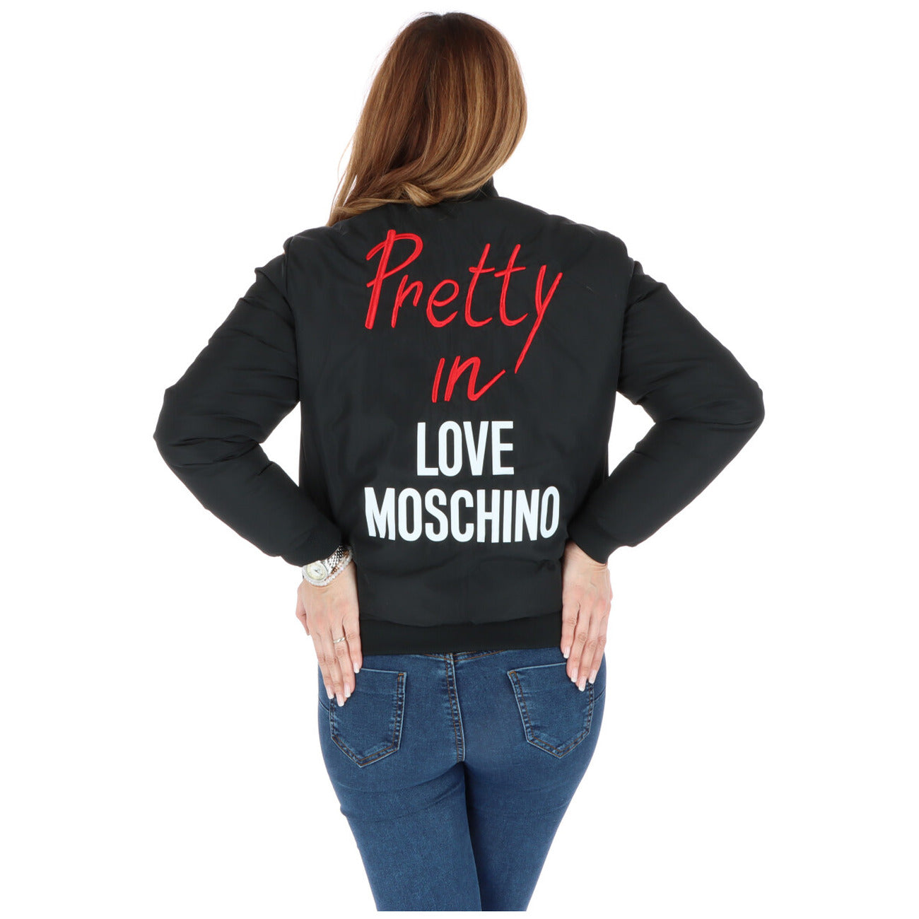 Love Moschino Windjack Dames Blauw – Print & 100% Polyester