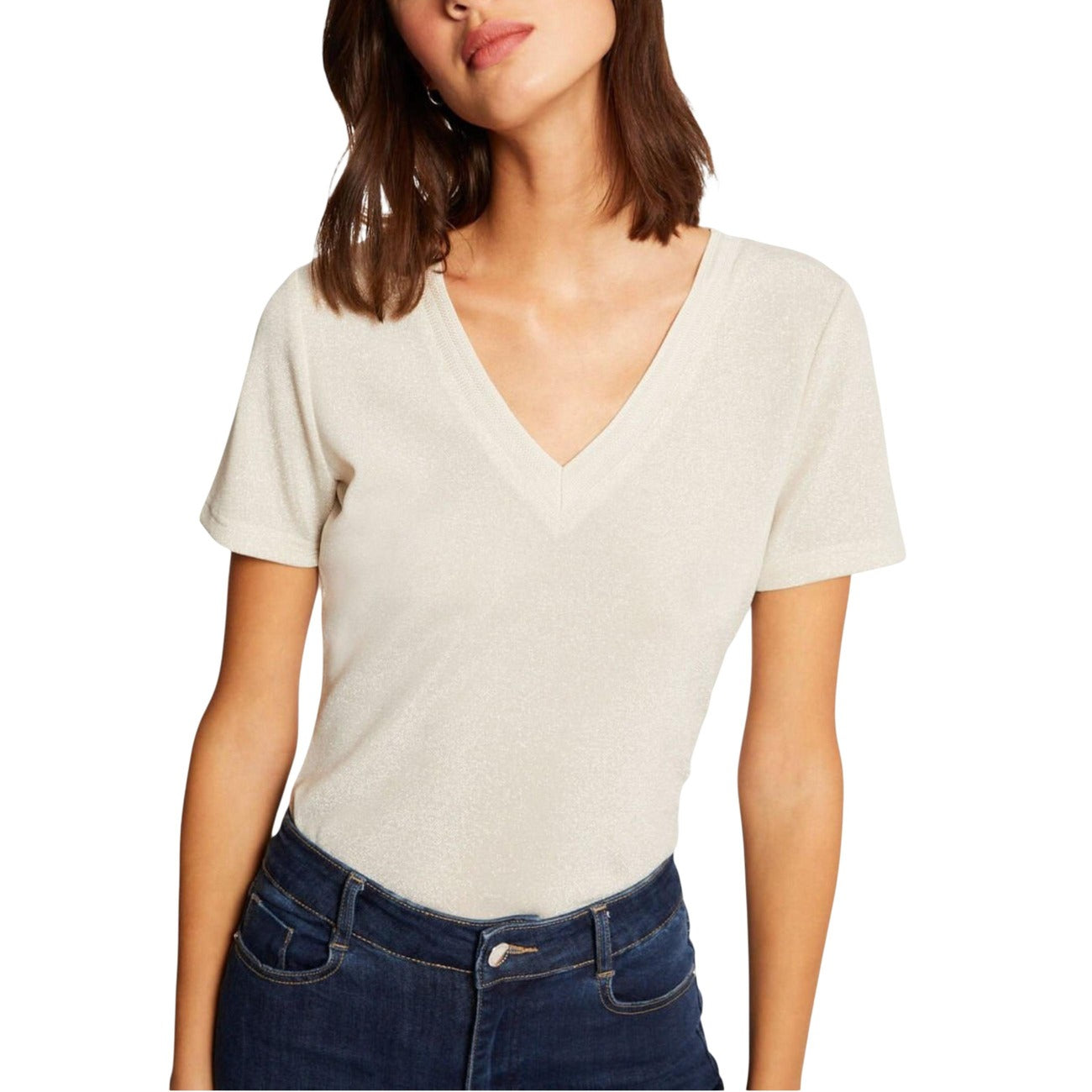Morgan De Toi T-shirt Dames Beige