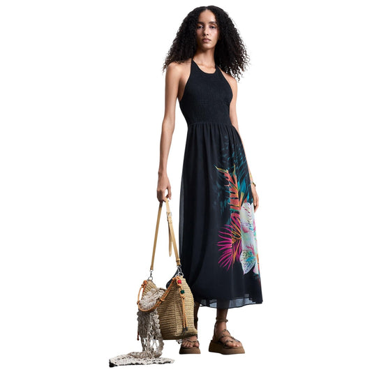 Desigual Epaullet Jurk Dames Zwart